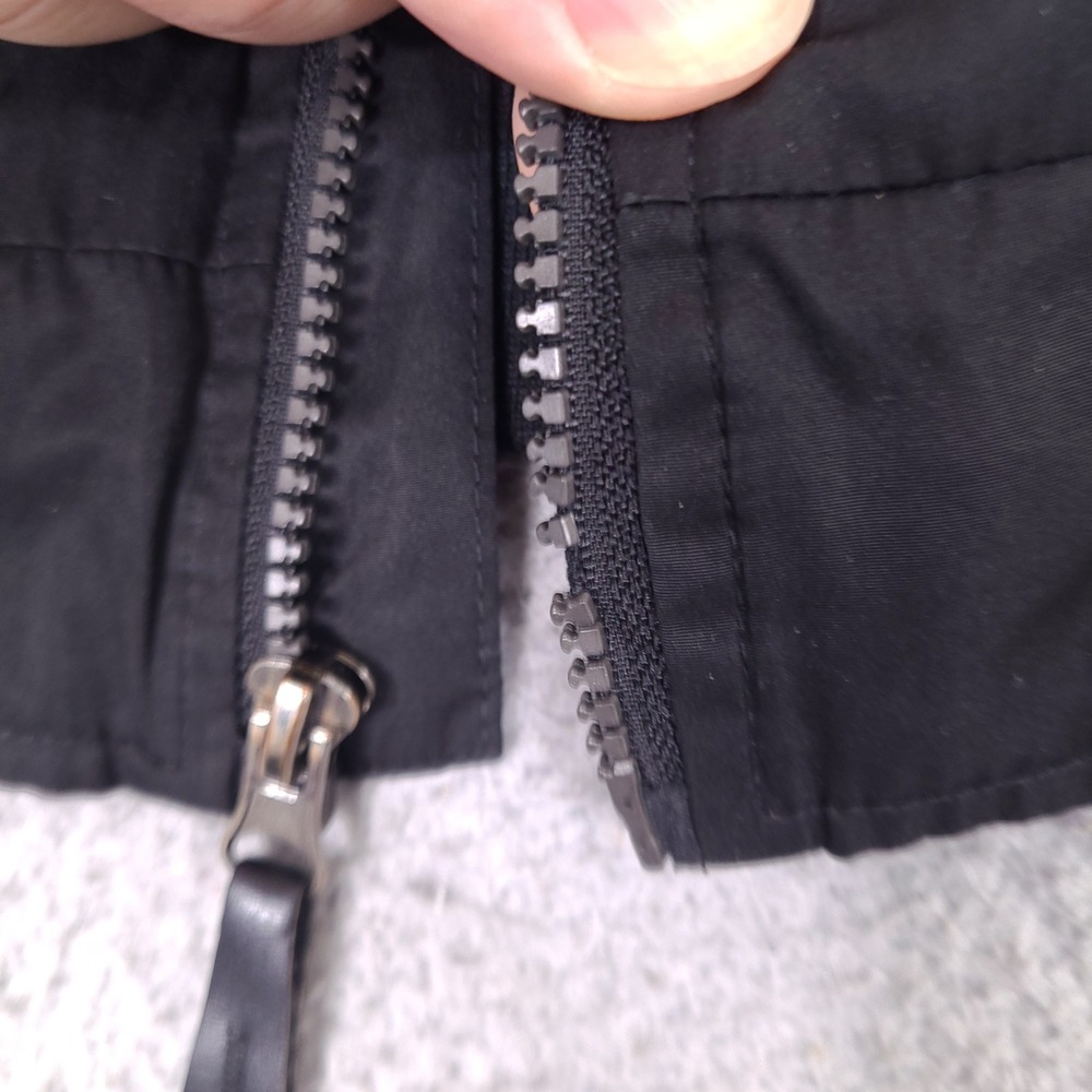 No‎ Boundaries Mens Bomber Jacket Small Black Soot Camo Sleeve *Broken Zipper - Picture 2 of 13